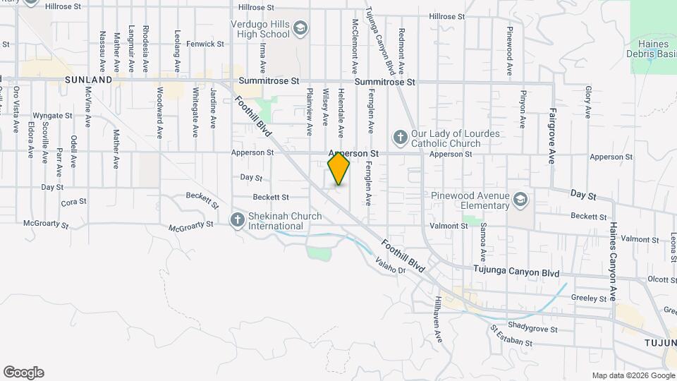 10156 Helendale Ave Map and Location Details