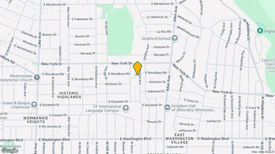 1785 N Oxford Ave Map and Location Details