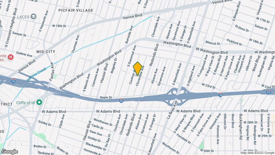 Roomers West Adams Mapa y Detalles de la Ubicación