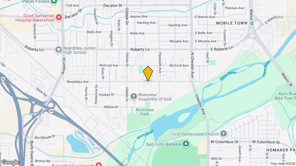 327 Beardsley Ave Map and Location Details