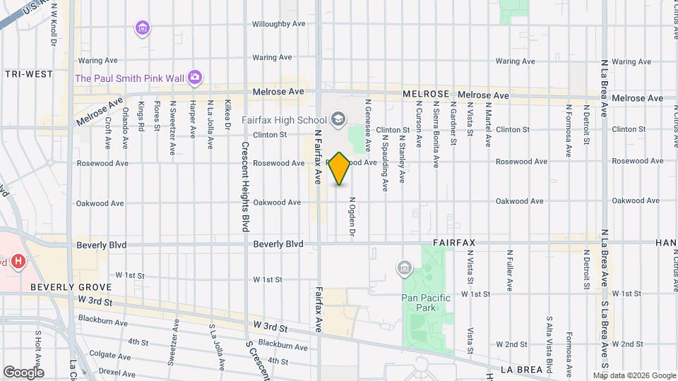 418 N Orange Grove Ave Map and Location Details