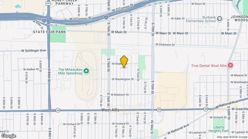 931 S 74th St, Unit Upper Map and Location Details