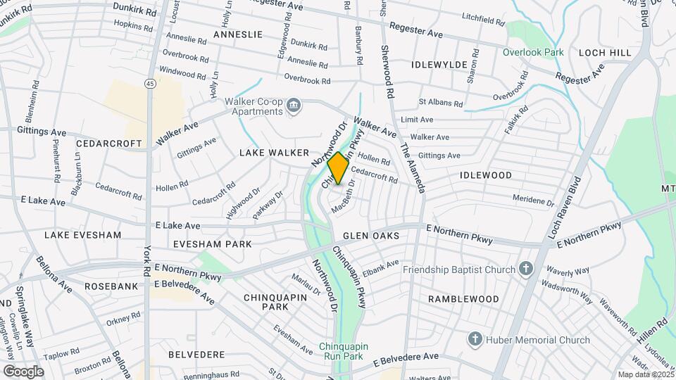 1104 Meridene Dr Map and Location Details