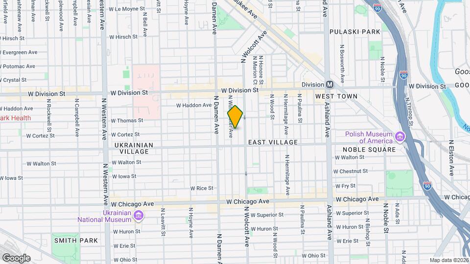 1029 N Winchester Ave Mapa y Detalles de la Ubicación