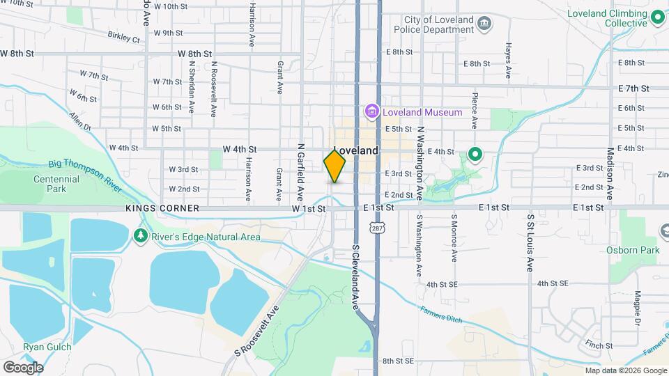 105 E 2nd St Mapa y Detalles de la Ubicación