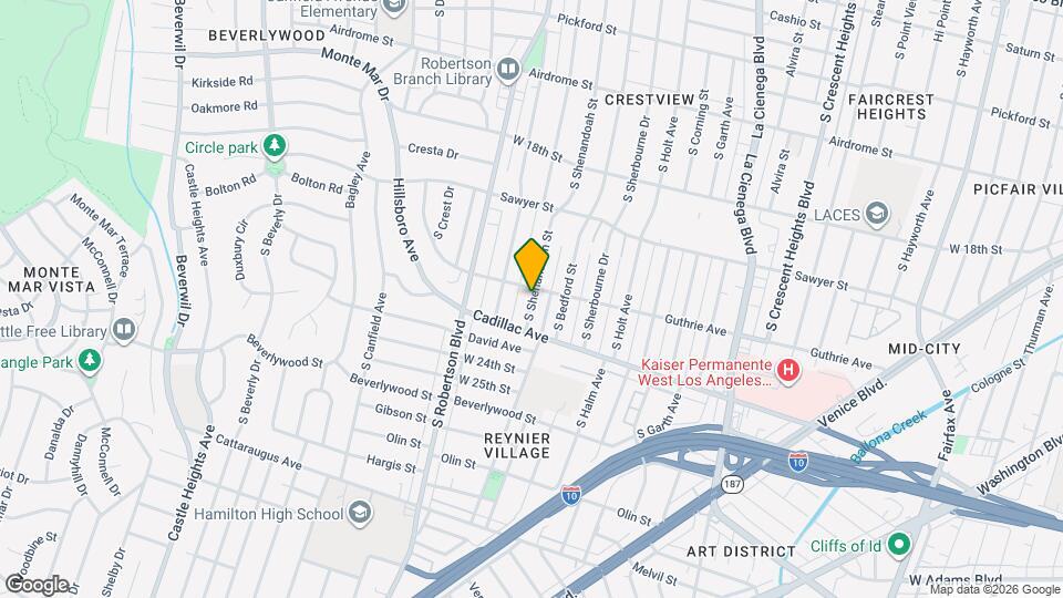 2015 S Shenandoah St Map and Location Details