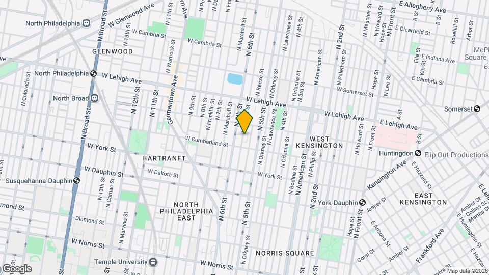 2523 N Fairhill St Map and Location Details