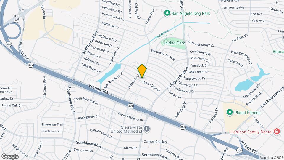 3512 Greenridge Dr Map and Location Details