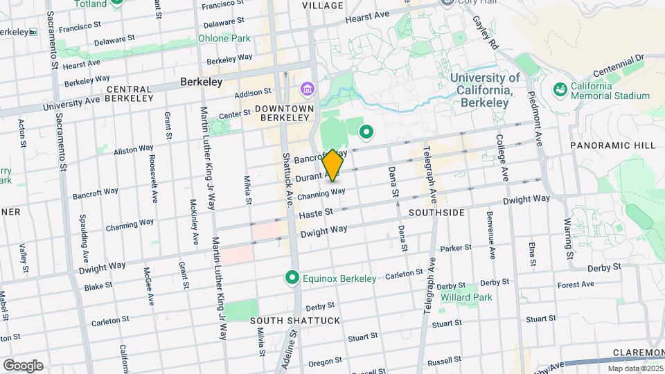 2215 Channing Way Mapa y Detalles de la Ubicación
