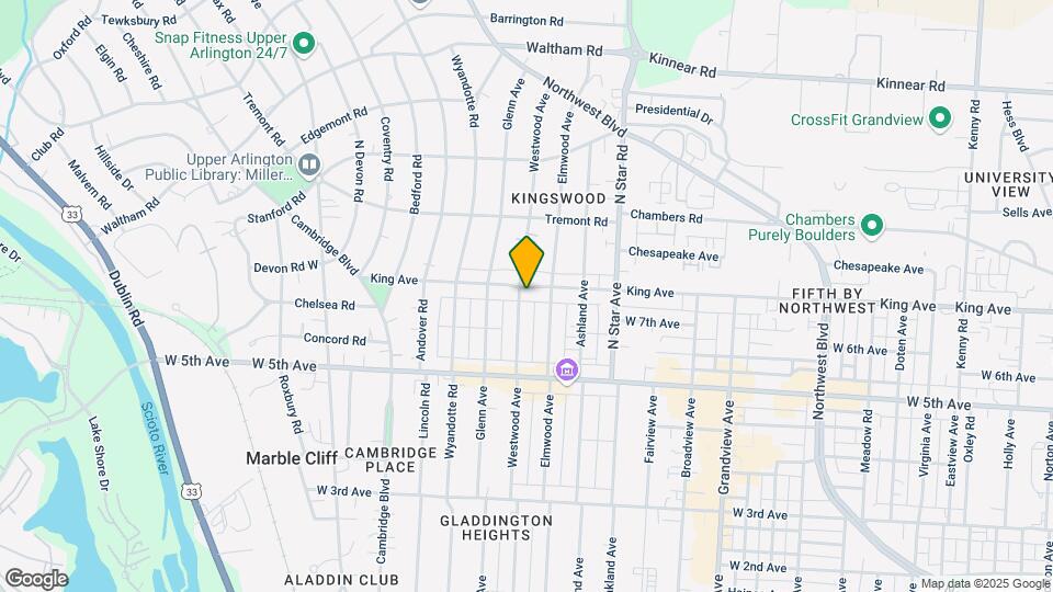 1691 King Ave Map and Location Details