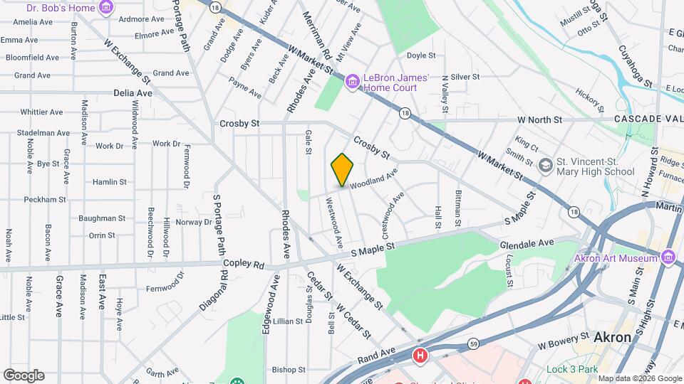 466 Woodland Ave Map and Location Details