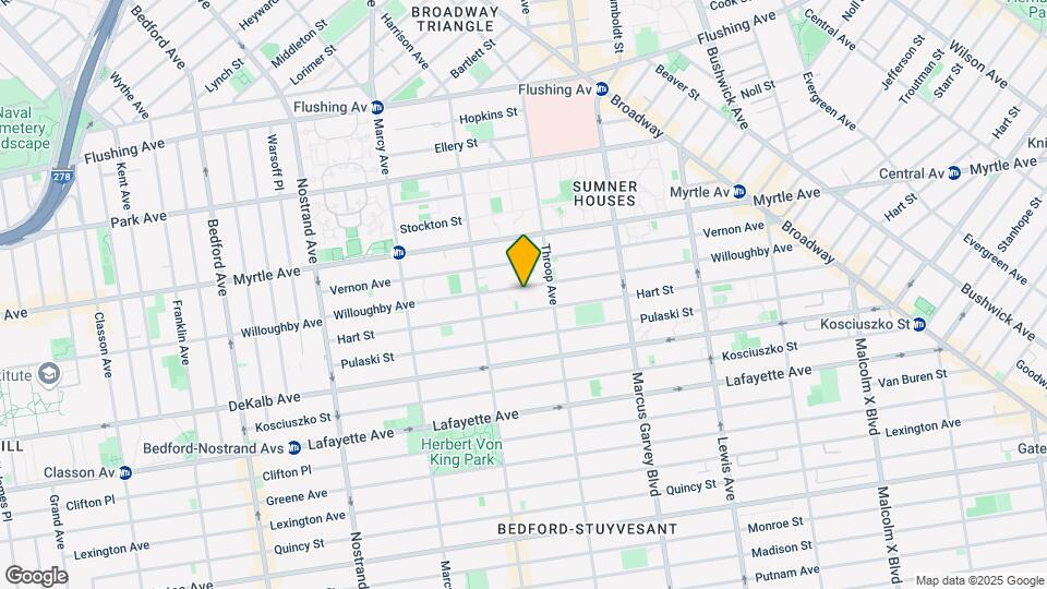 626 Willoughby Ave Map and Location Details