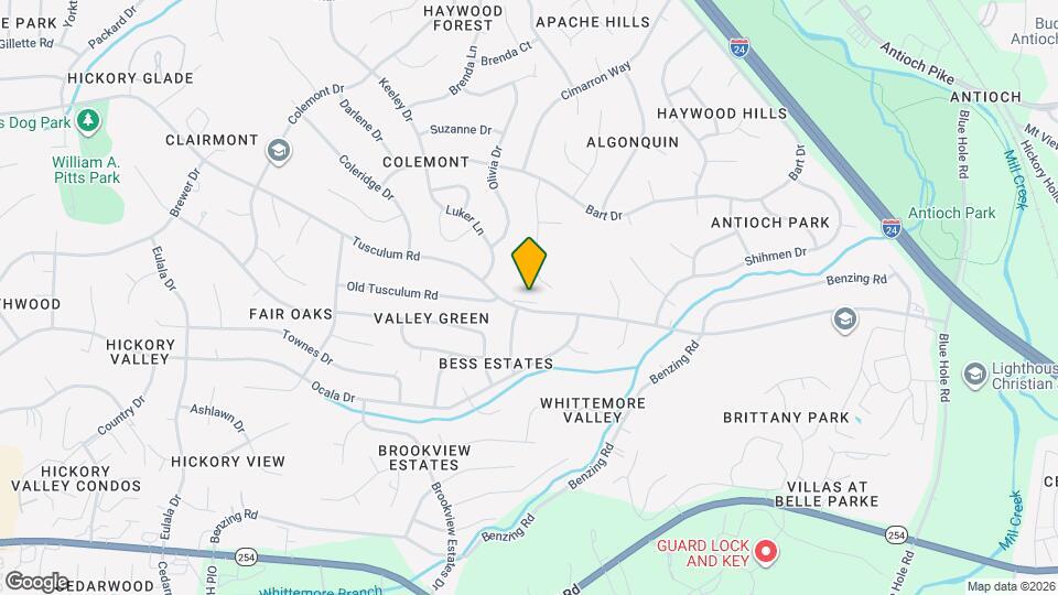146 Tusculum Rd Map and Location Details