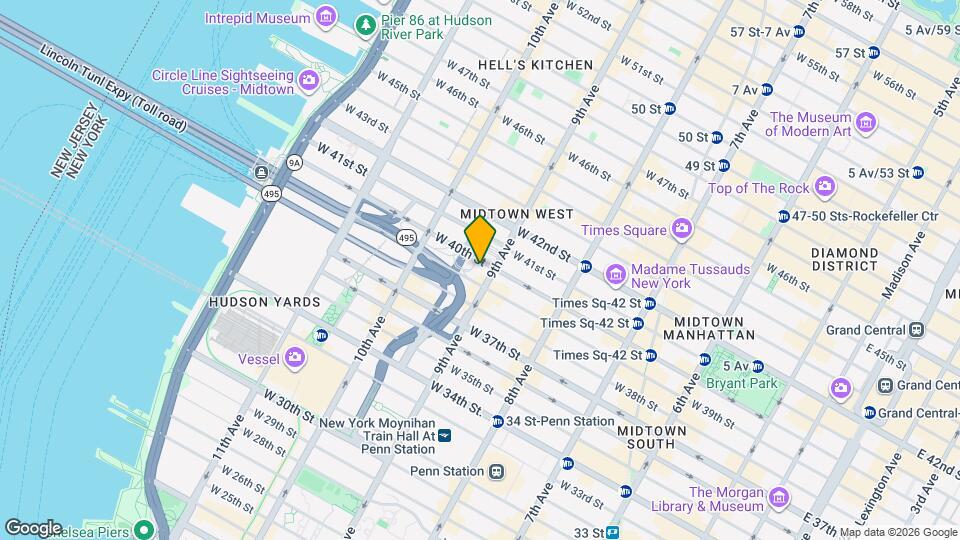 404 W 40th St Map and Location Details