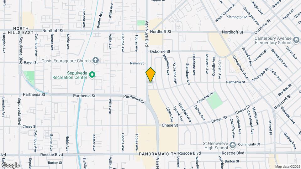 8770 Van Nuys Blvd Map and Location Details