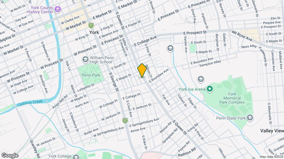 542 S Queen St Map and Location Details