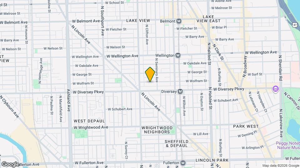 1123 W Wolfram St, Unit Unit 2 Map and Location Details