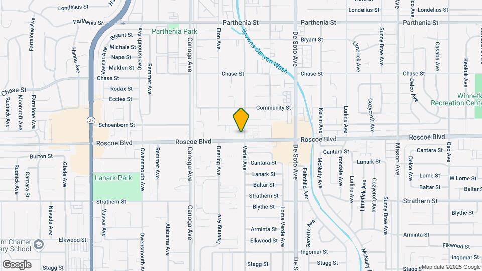 Sunnycrest Canoga Mapa y Detalles de la Ubicación