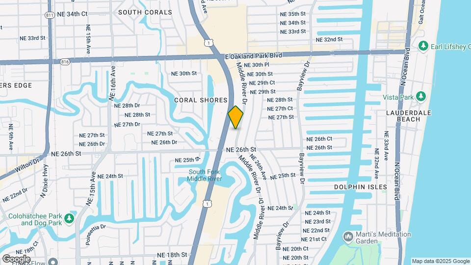 2633 Middle River Dr Map and Location Details