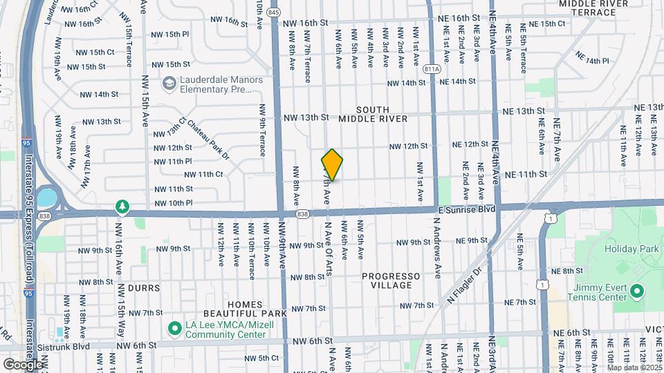 1038 NW 7th Ave Map and Location Details