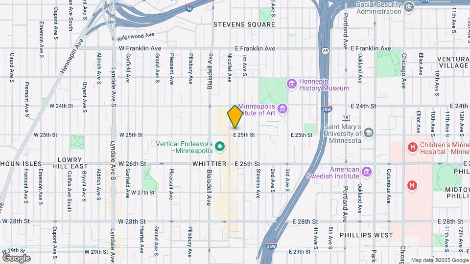 25th & Nicollet Mapa y Detalles de la Ubicación