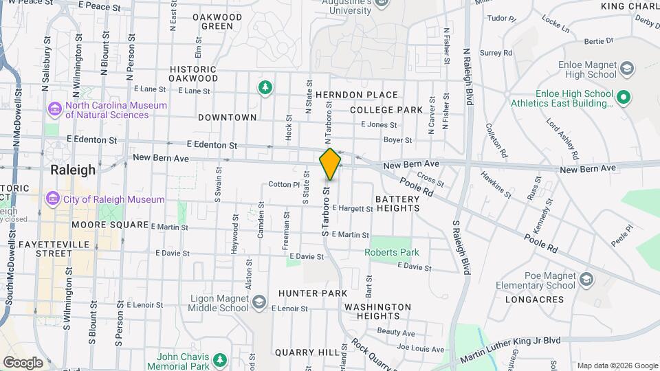 115 S Tarboro St Map and Location Details