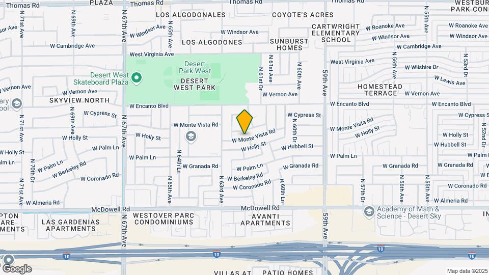 6206 W Monte Vista Rd Mapa y Detalles de la Ubicación