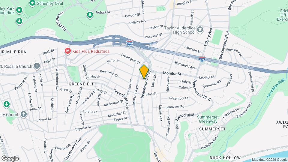 3563 Beechwood Blvd Map and Location Details