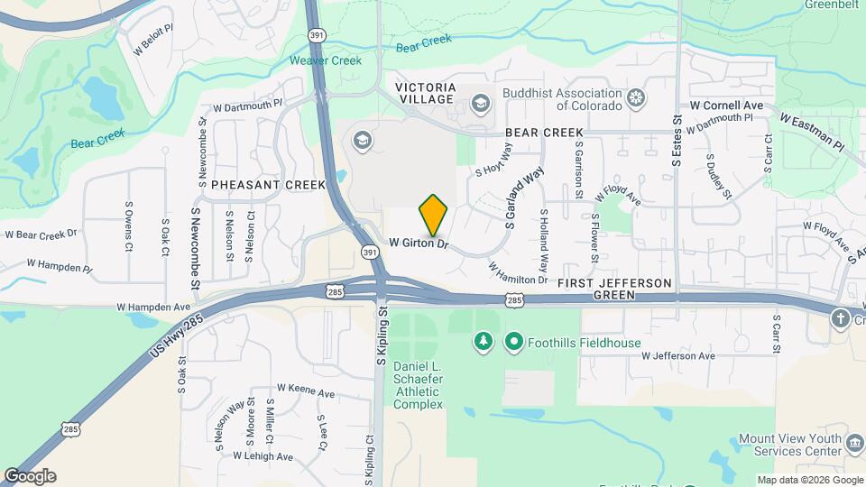 Bear Valley Village Apartments Map and Location Details
