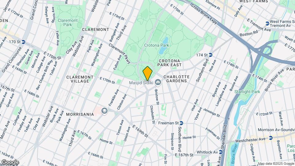 1406 Crotona Park E Mapa y Detalles de la Ubicación