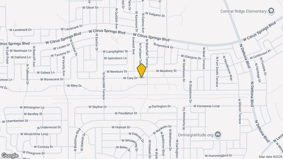 1336 W Cary Dr Map and Location Details