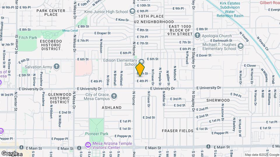 826 E 4th Pl Map and Location Details
