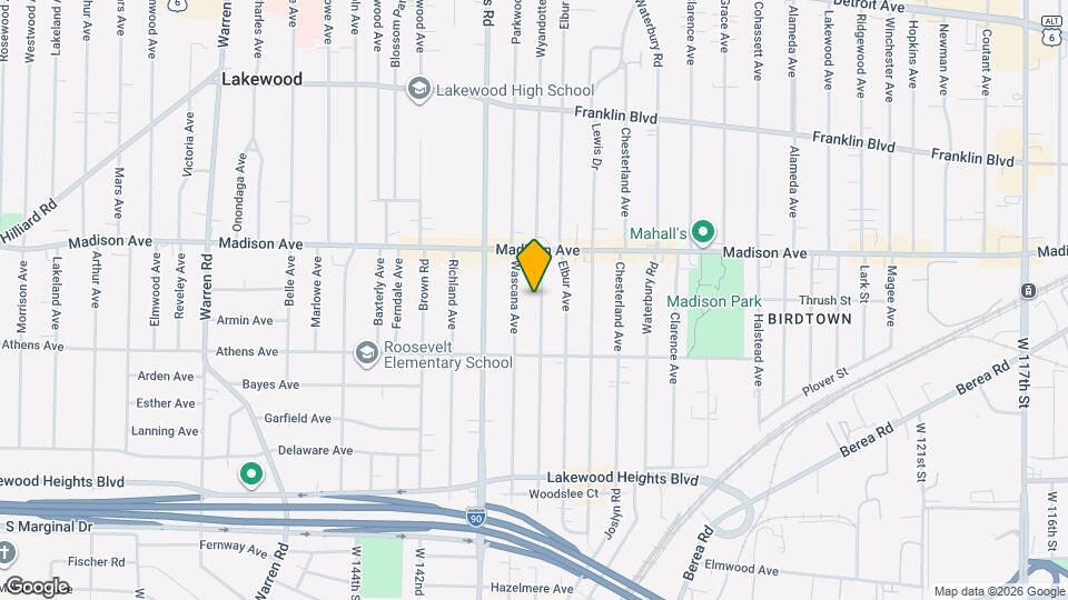 2046 Wyandotte Ave Map and Location Details