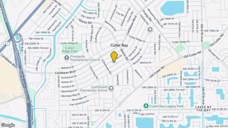 9611 Jamaica Dr Map and Location Details