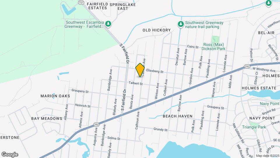 821 Calhoun Ave Map and Location Details