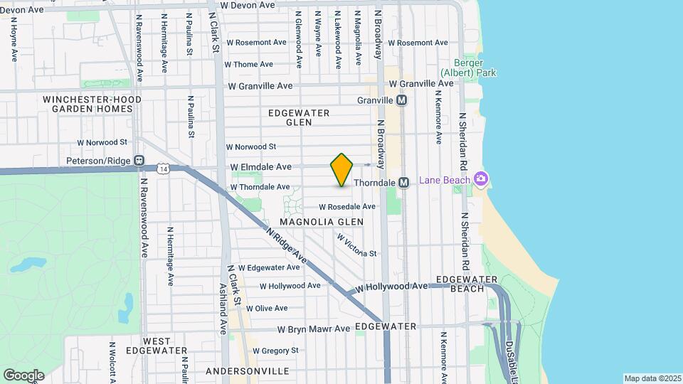 1263 W Thorndale Ave, Unit 1 Floor Mapa y Detalles de la Ubicación