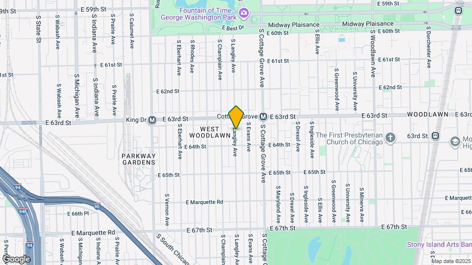 6327 S Langley Ave Map and Location Details
