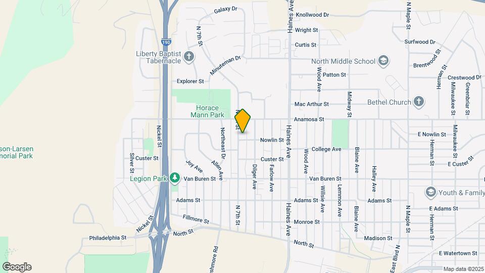 636 Nowlin St Map and Location Details