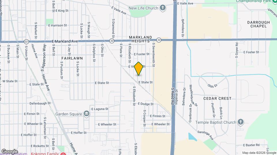 1242 S Calumet St Map and Location Details