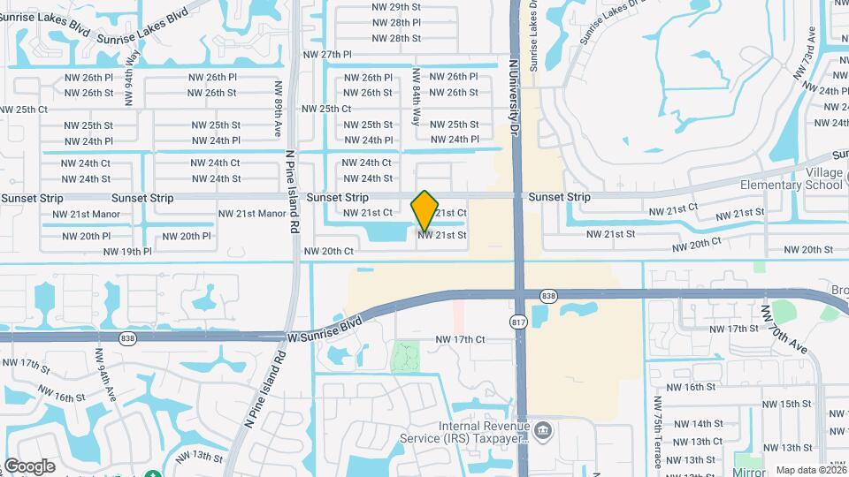 8460 NW 21st St Map and Location Details