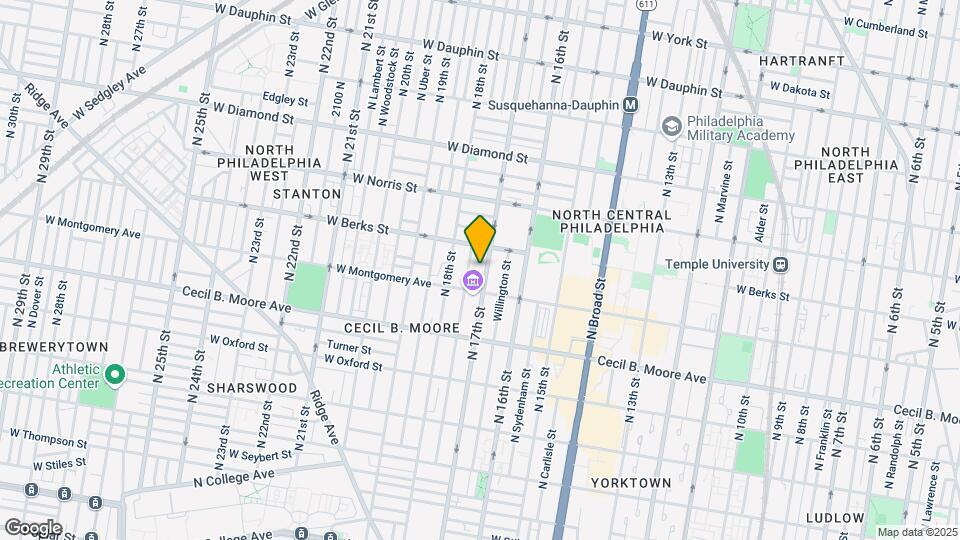 Temple University Student Housing Portfolio Mapa y Detalles de la Ubicación