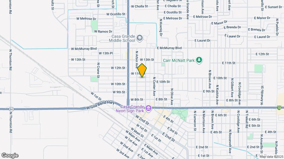 208 W 10th St Map and Location Details