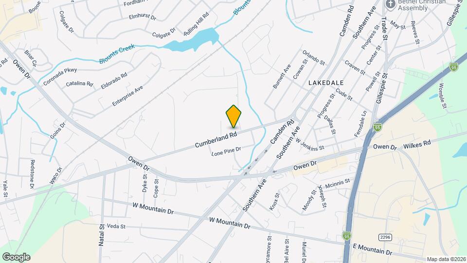 2516 Cumberland Rd Map and Location Details