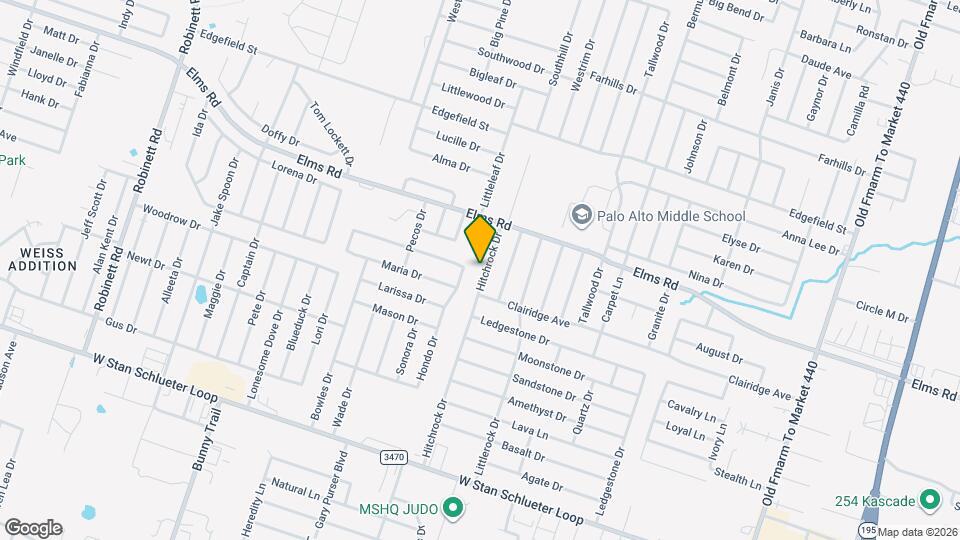 4001 Hitchrock Dr Map and Location Details