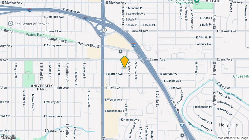 2180 S Bellaire St Map and Location Details