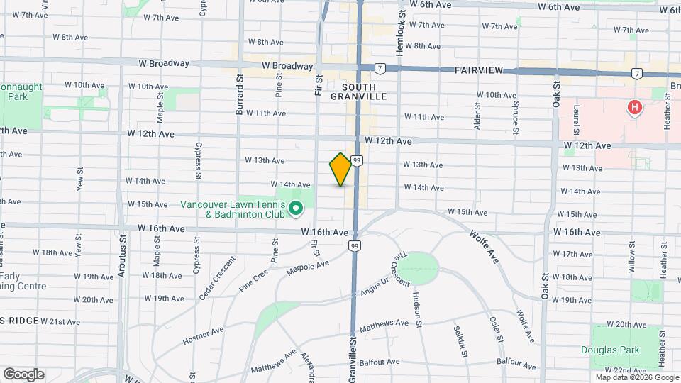 1536 W 14th Ave Map and Location Details