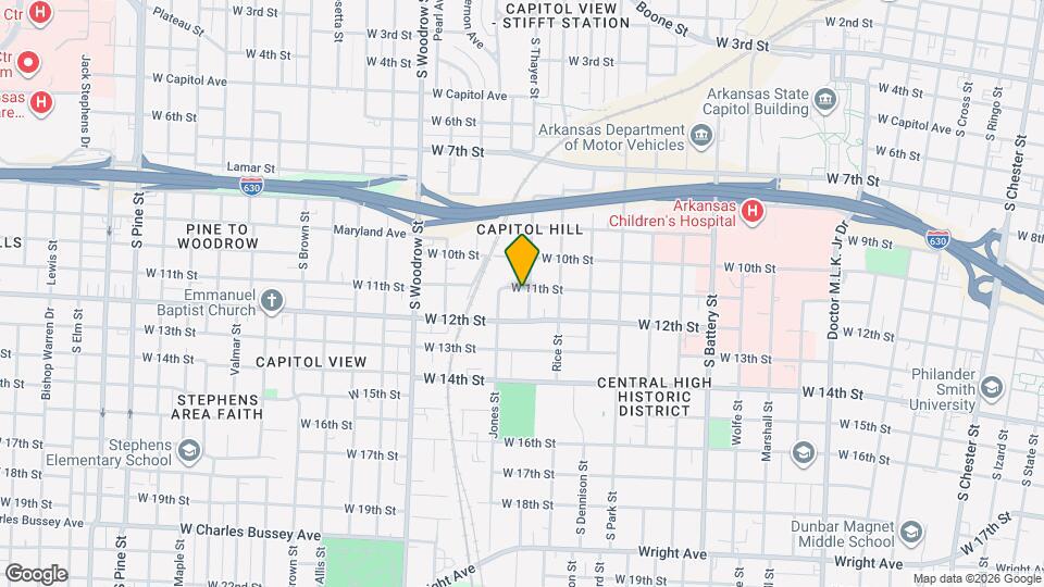 1100 Thayer St Map and Location Details