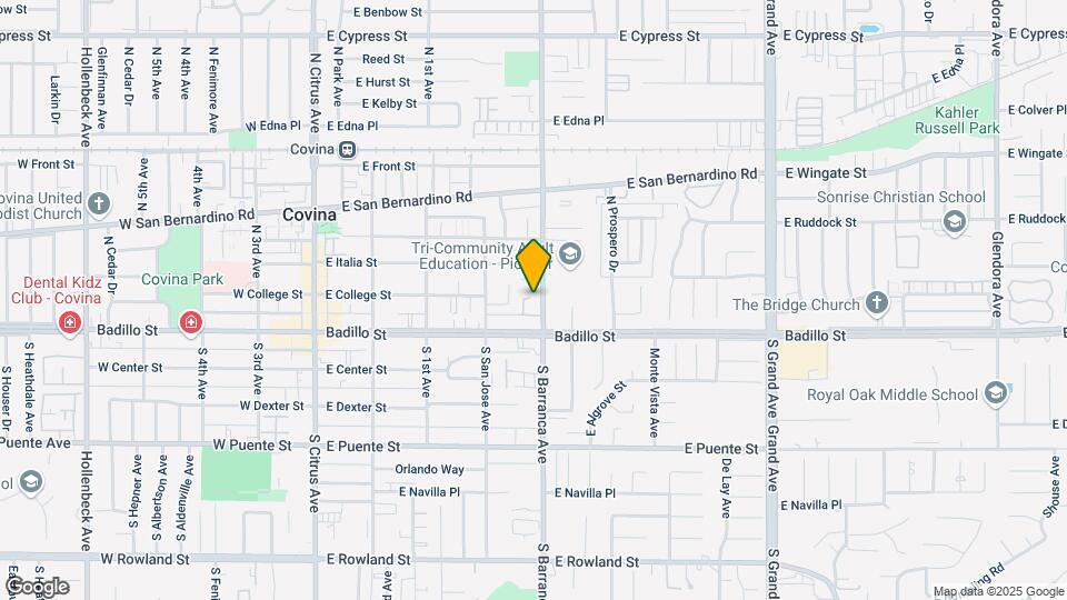 147 N Barranca Ave Map and Location Details