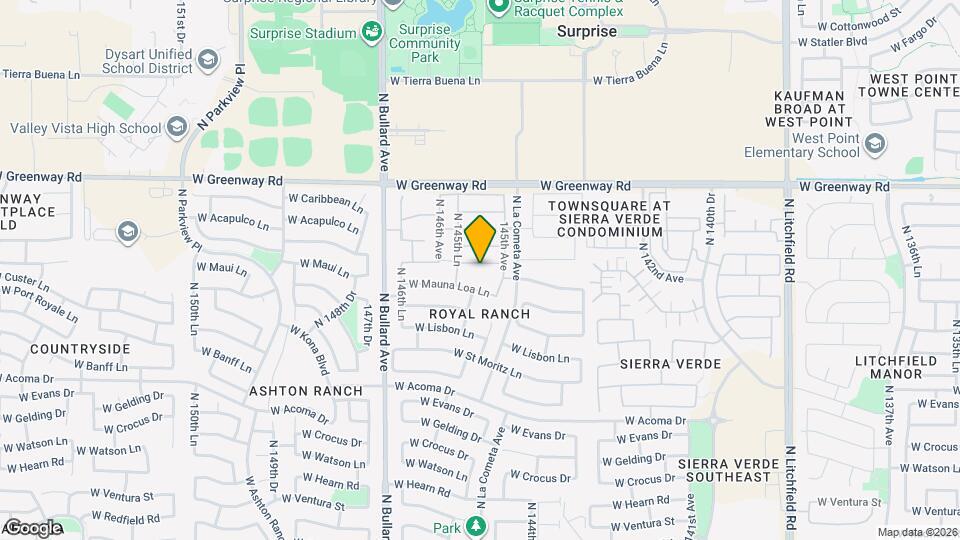 14551 W Port Royale Ln Map and Location Details