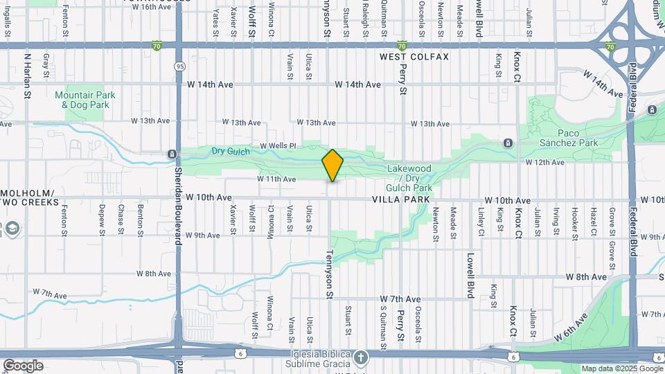 1020 Tennyson St Map and Location Details